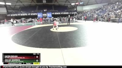 74 lbs Quarterfinal - Jacen Riojas, Victory Wrestling-Central WA vs Oscar Warrick, Punisher Wrestling Company