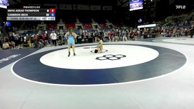 135 lbs Cons. Sub-rd Of 32 - Maya Assad Thompson, WI vs Cameron Beck, MO