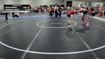 101 lbs Champ. Round 1 - Jolee Forester, Hoisington Jr Cardinal Wrestling Club vs Corabelle Langill, Sabetha Kids