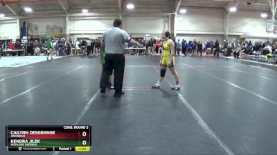 130 lbs Cons. Round 2 - Kendra Jilek, Highland (Medina) vs Cailynn Desgrange, Archbold