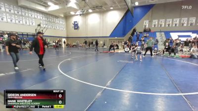 60-65 lbs Round 2 - Gideon Andersen, Team Prestige vs Hank Whiteley, Sanderson Wrestling Academy