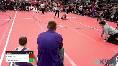 64 lbs Quarterfinal - Easton Vann, Barnsdall Youth Wrestling vs Cason Gatewood, ArkCity Takedown