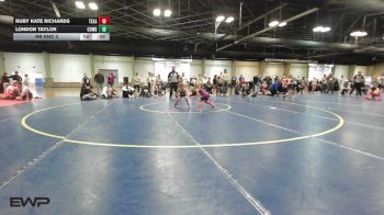 43-46 lbs Rr Rnd 3 - Ruby Kate Richards, Texas Select Wrestling vs London Taylor, Cowboy Wrestling Club