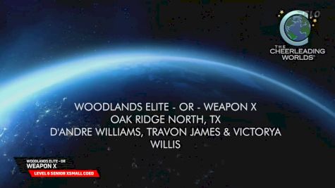 Woodlands Elite - OR - Weapon X [2026 L6 Senior XSmall Coed Finals] 2026 The Cheerleading Worlds