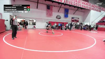 HS 135 lbs 2nd Place Match - Hannah Miller, BRIDGE CREEK vs Dalilah Coyle, Henrietta