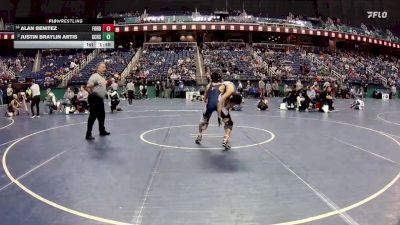 2A 113 lbs Champ. Round 1 - Alan Benitez, Forbush vs Justin Braylin Artis, Greene Central High School