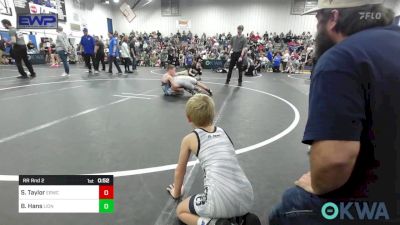 64 lbs Rr Rnd 2 - Shyann Taylor, El Reno Wrestling Club vs Bentley Hans, Lions Wrestling Academy