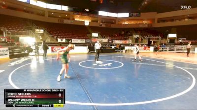 83 lbs 3rd Place Match - Johnny Wilhelm, Show Low Jr High School vs Royce Sellers, Grindhouse Wrestling Club