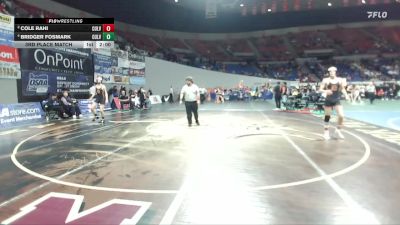 2A/1A Boys 132 3rd Place Match - Bridger Fosmark, Culver Boys vs Cole Rahi, Culver Boys