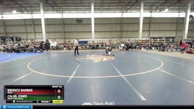 95 lbs Cons. Round 1 - Caleb Jones, West Mustangs vs Bronco Barber, Ririe