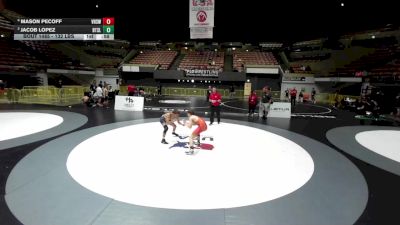 132 lbs Cons. Quarters - Jacob Lopez, Beat The Streets - Los Angeles vs Mason Pecoff, Vacaville High School Wrestling