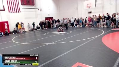 83 lbs Quarterfinal - Gage Etter, South Dearborn Wrestling Club vs Adler Stout, Western Wrestling Club
