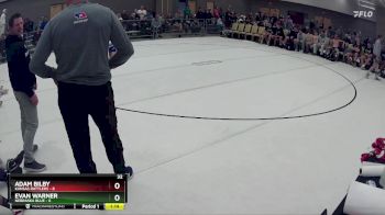 129 lbs Round 5 (8 Team) - Evan Warner, Nebraska Blue vs Adam Bilby, Kansas Rattlers