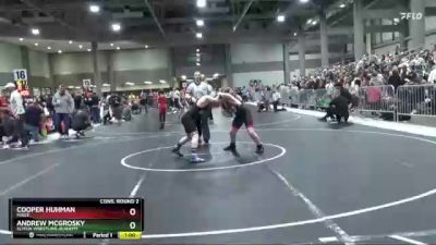 130 lbs Cons. Round 2 - Andrew McGrosky, SlyFox Wrestling Academy vs Cooper Huhman, Maize