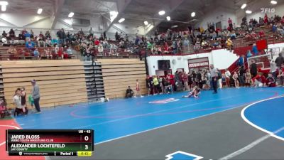 43 lbs Cons. Round 3 - Jared Bloss, Webo Youth Wrestling Club vs Alexander Lochtefeld, Jay County