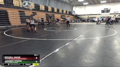 115 lbs Cons. Round 2 - Mitchell Wayne, Treasure Valley Catholic Schools vs Anderew Storms, South Middle School