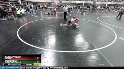 80 lbs Cons. Round 2 - Owen Attebury, Wisconsin vs Jacob Mead, Pinnacle Wrestling Club