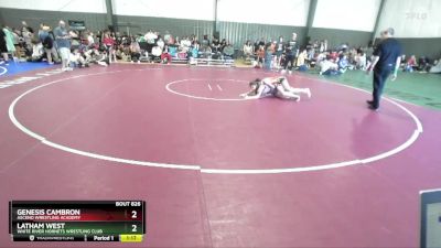 100 lbs Round 2 - Genesis Cambron, Ascend Wrestling Academy vs Latham West, White River Hornets Wrestling Club