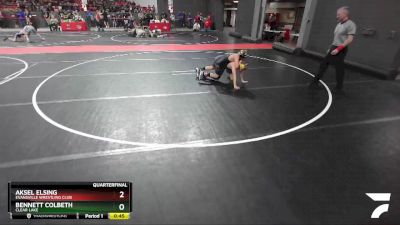 110 lbs Quarterfinal - Aksel Elsing, Evansville Wrestling Club vs Bennett Colbeth, Clear Lake