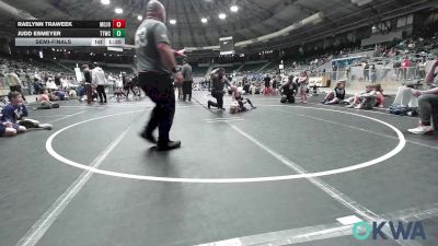 52 lbs Semifinal - Raelynn Traweek, Mojo Grappling Academy vs Judd Esmeyer, TTWC Blue