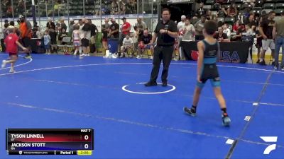 58 lbs Quarterfinal - Tyson Linnell, UT vs Jackson Stott, GA