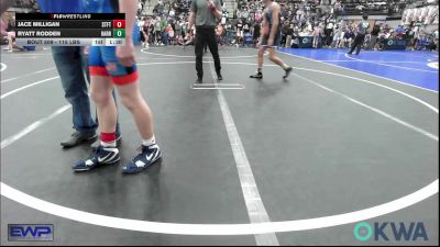 119 lbs Quarterfinal - Jace Milligan, Standfast vs Ryatt Rodden, Harrah Little League Wrestling