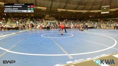 105 lbs Rr Rnd 2 - Connelly Bergmann, Grove Takedown Club vs Gabriela Motte, Tulsa Blue T Panthers