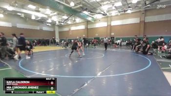 140 lbs Champ. Round 1 - Mia Coronado Jimenez, Nogales vs Kayla Calderon, West Covina