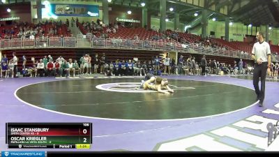 106 lbs Round 1 (6 Team) - Isaac Stansbury, Smith Center HS vs Oscar Kriegler, Papillion-La Vista South