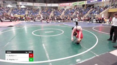 155 lbs Consi Of 8 #2 - Isaiah Avitia, Boltz vs Colton Kepley, Norwood Mavericks