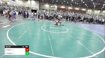 137 lbs Round Of 16 - Ryan Peck, Ramona Dawg Pound vs Lucas Goode, Predators WC