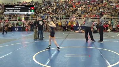 106 lbs Quarterfinal - Madison Carder, Pursuit Wrestling vs Savannah Dillon, Chesapeake Wrestling Club