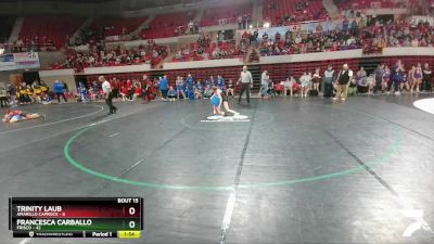 114 lbs Quarters & 1st Wb (16 Team) - Trinity Laub, Amarillo Caprock vs Francesca Carballo, Frisco