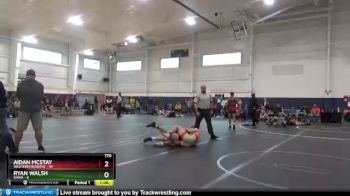170 lbs Round 5 (6 Team) - Aidan McStay, Western Reserve vs Ryan Walsh, SHWA