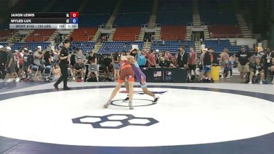 100 lbs Cons. Sub-rd Of 16 - Jaxon Lewis, Alabama vs Myles Lux, Arizona