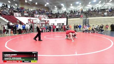 120 lbs Cons. Round 5 - Dakota Sprunger, South Adams Gold Wrestling Clu vs Logan Haney, Crown Point