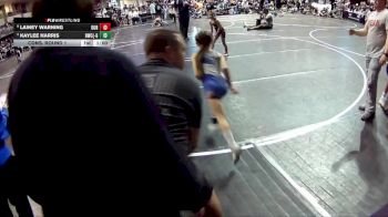51-52 lbs Cons. Round 1 - Lainey Warning, Dorchester vs Kaylee Harris, Hawks Wrestling Club (Lincoln) - Girls