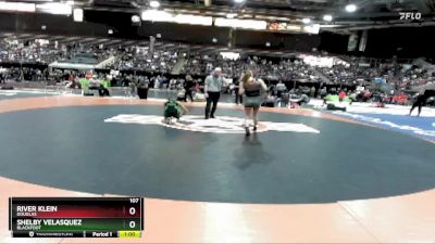 107 lbs Cons. Round 2 - River Klein, Douglas vs Shelby Velasquez, Blackfoot