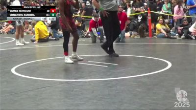 153 lbs Champ. Round 1 - James Mangum, Spartans Wrestling vs Jonathen Zamora, Clark