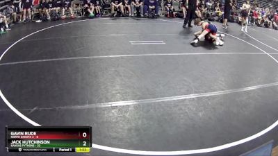 110 lbs Quarterfinals (8 Team) - Jack Hutchinson, Kansas Pythons vs Gavin Rude, North Dakota 2