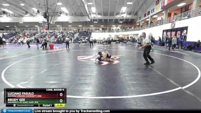 125 lbs Cons. Round 6 - Luciano Fasulo, Eastern Oregon University (OR) vs Brody Gee, University Of Saint Mary (KS)