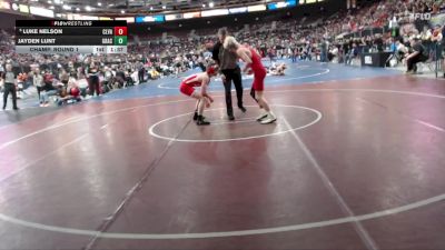 3A 126 lbs Champ. Round 1 - Jayden Lunt, Grace vs Luke Nelson, Clearwater Valley