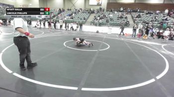 57 lbs Consi Of 8 #2 - Wyatt Balla, Bruin Elite vs Lincoln Phillips, Ravage WC