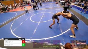 155 lbs Semifinal - Daegan Reyes, Mustang vs Wyatt Heuer, Harrah Little League Wrestling