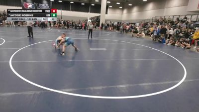100 lbs Cons. Quarters - Gunner Killingsworth, Threestyle Wrestling Of Oklahoma vs Jacobie Robbins, Greater Heights Wrestling