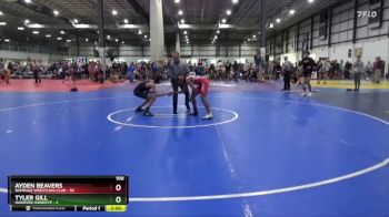 100 lbs Round 1 (4 Team) - Ayden Beavers, RAMPAGE WRESTLING CLUB vs Tyler Gill, HANOVER HAWKEYE