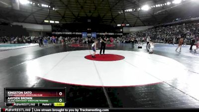 63 lbs Champ. Round 1 - Kingston Sato, Team Aggression Wrestling Club vs Aayden Brown, Inland Northwest Wrestling Training Center