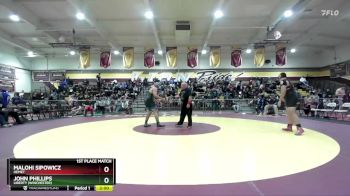 285 lbs 1st Place Match - John Phillips, Liberty (Winchester) vs Malohi Sipowicz, Hemet