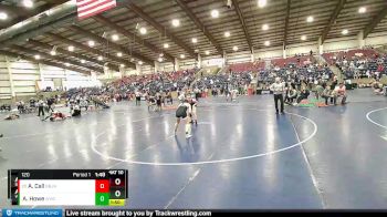 120 lbs Cons. Round 3 - Addison Call, Bear River Junior High Wrestling Club vs Amberly Howe, Wasatch Wrestling Club