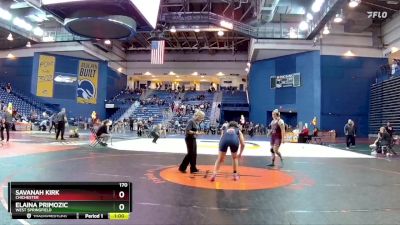 170 lbs Cons. Round 5 - Savanah Kirk, Chichester vs Elaina Primozic, West Springfield